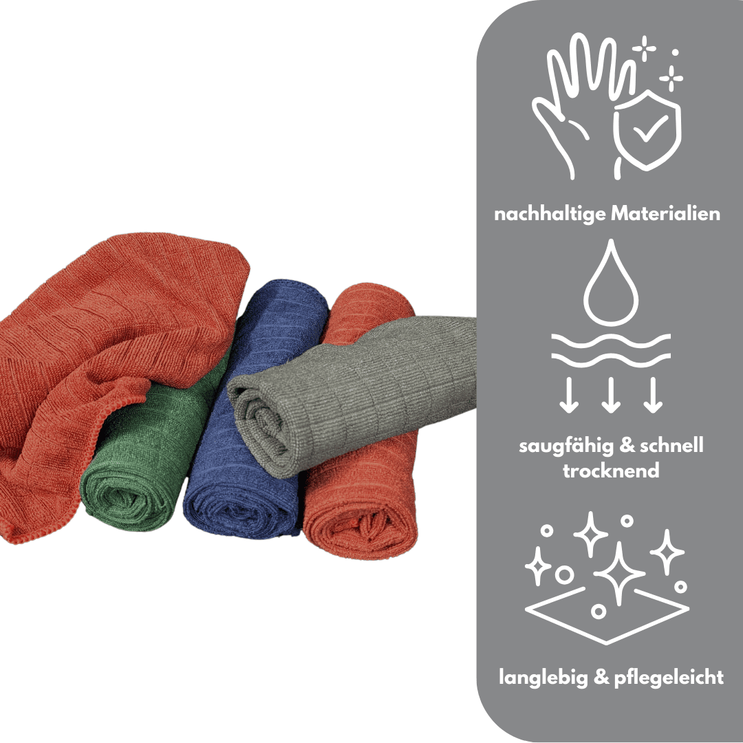 8er Set Mikrofasertücher Universal 40x40 cm