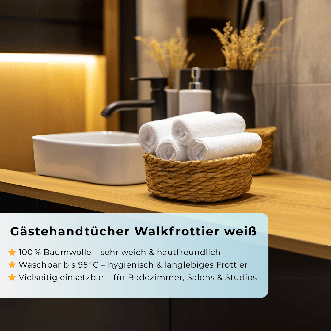 10er Set Seiftücher 30x30 weiß