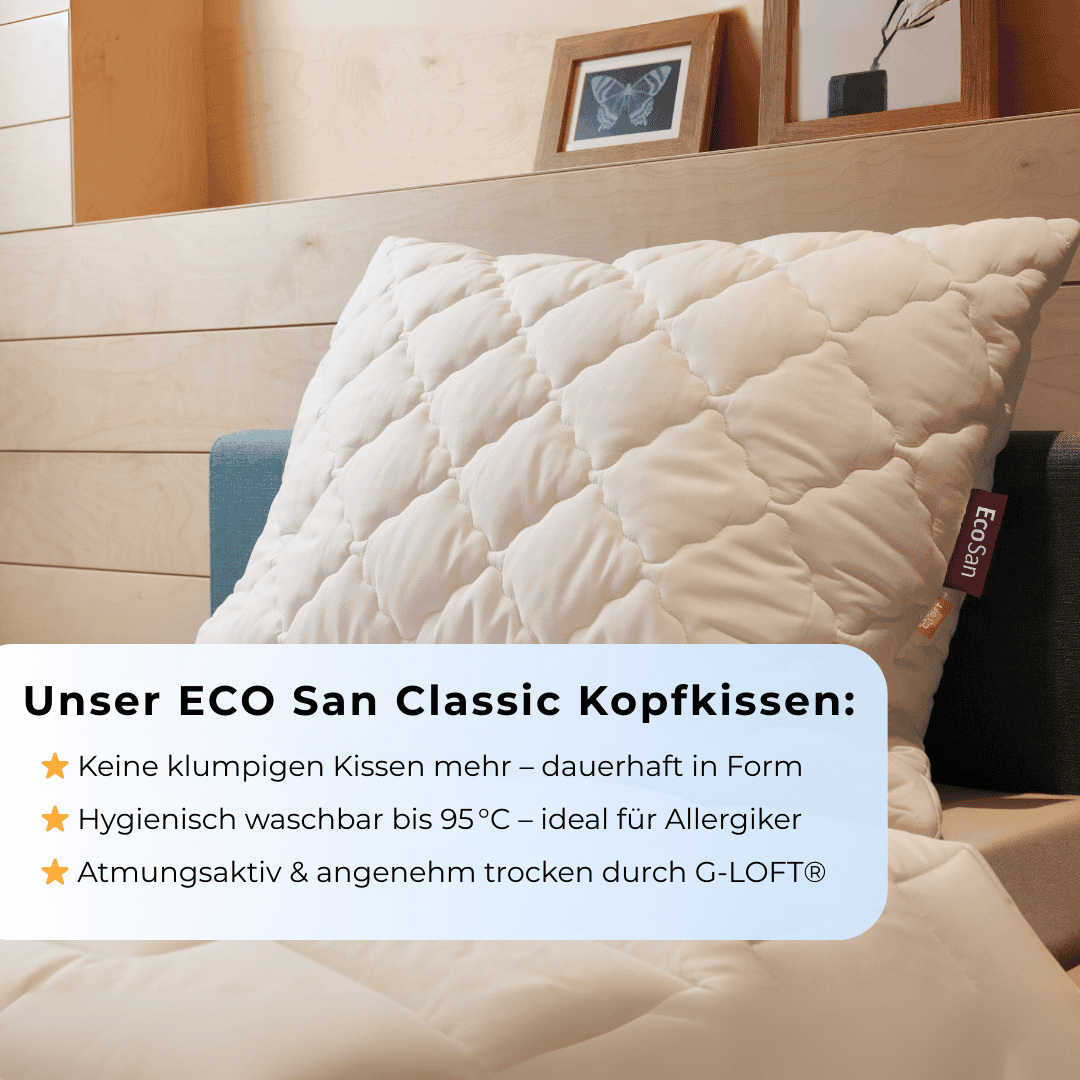 ECO San Kopfkissen - Füllig & Hygienisch