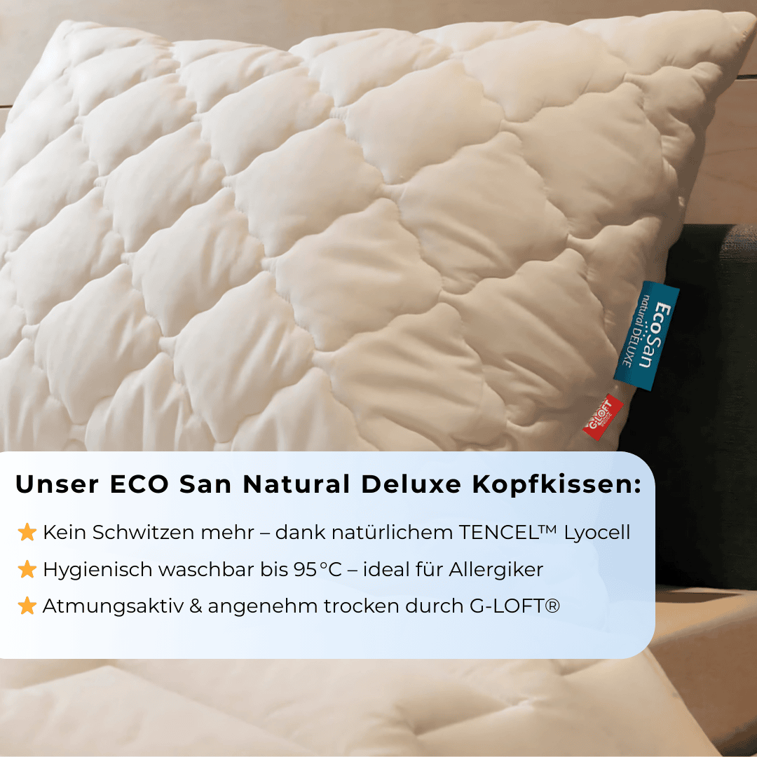 ECO San Naturfaser Deluxe Kopfkissen - Premium Tencel™