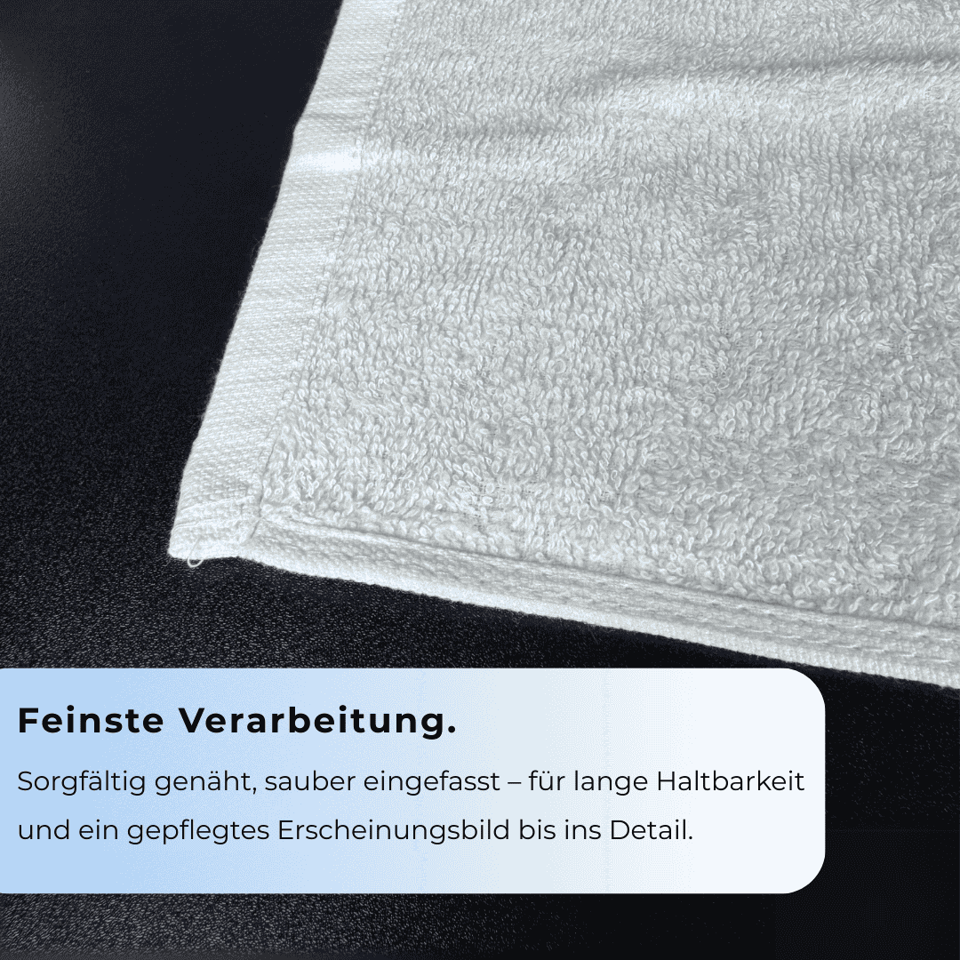 10er Set Gästehandtücher 30x50 cm weiß