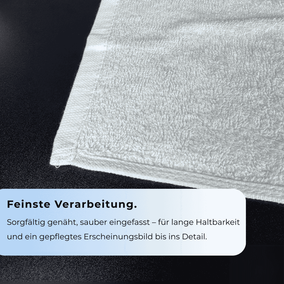 10er Set Seiftücher 30x30 weiß